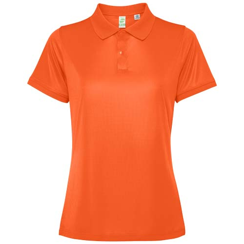 Polo recyclé femme personnalisable manches courtes Tormo ROLY Orange feu